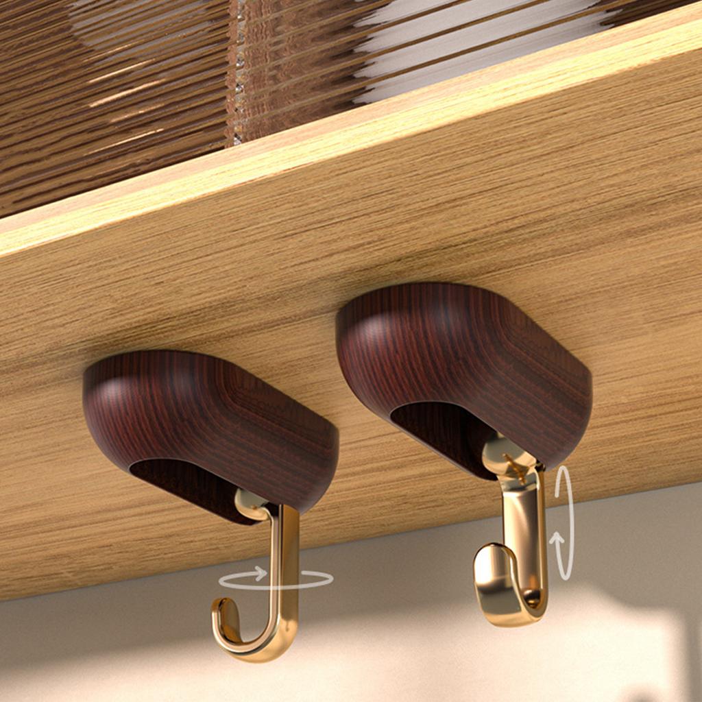 4 Stück Klebehaken Wandhaken 2 kg Tragkraft Drehbar Faltbar Wandaufhänger für Badezimmer Küche