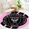 Inter Miami CF Round Area Rug,Carpet Rug for Living Room Bedroom Sofa Playroom Decor,Non-slip Floor Mat
