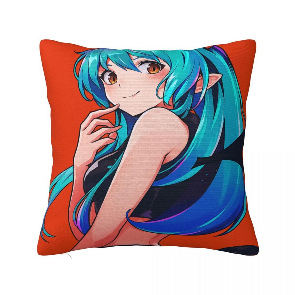 Pillow Cover Urusei Yatsura Anime Custom Cushion Cover Novelty Pillow Case For Office Car Home Decorative Pillowcases