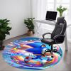 1pc Sonic Artwork Chair Carpet for Office, Indoor Non-Slip Polyester Fiber Carpet, Machine Washable, Durable Construction Yy251205131