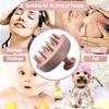 1pc Round Soft Rubber Shampoo Brush Wheat Straw Massage Comb Portable Head Brush Scalp Washing Clean Shower Bath SPA Brushes