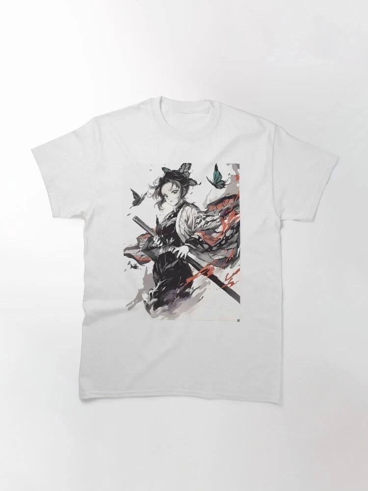 Anime Shinobu Insect Breathing Cute Demon Slayer Basic T Shirt S