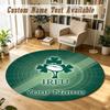 Round Rug Custom NameIreland Rugby Pattern Non Slip Carpet Home Floor Decor