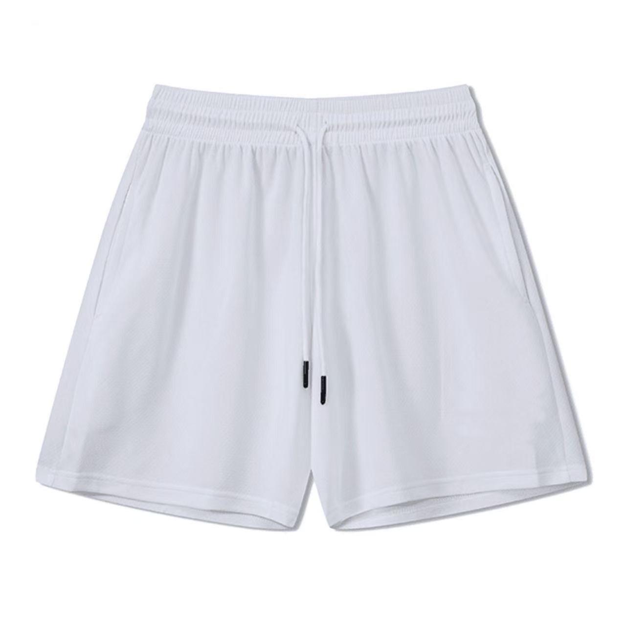 

Men s Versatile Summer Beach Shorts: Solid Color Casual Wear M белый