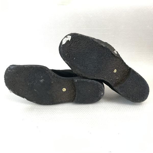 LARIO Crepe Sole Suede Leather Desert Boots [Italy/7/25.5-26.0/Black] Dress Shoes(USED)