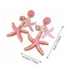 Candy Color Ocean Starfish Stud Earrings Shell Starfish Ear Pendant  Summer Beach
