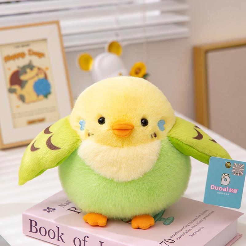 21cm Kawaii Vogel Cartoon Dier Pluche Speelgoed Mus Mees Papegaai Kleurrijk Pluizig Pluche Beest Decor Cadeau 21cm