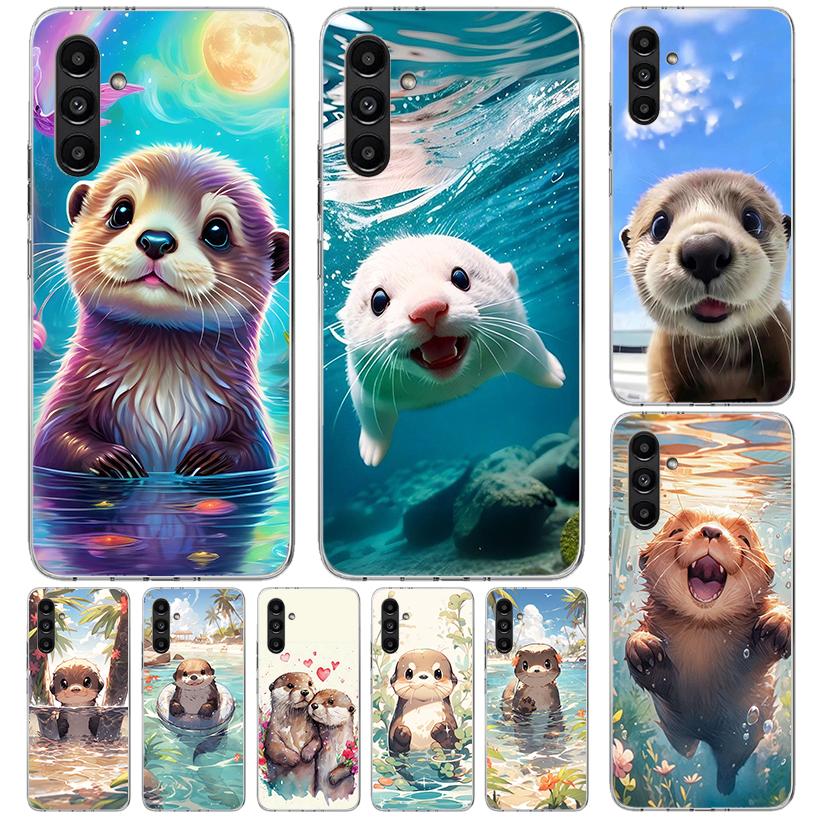Animal Otter Cute Cartoon Phone Case For Samsung A17 A16 A26 A36 A56 A15 A14 A13 A55 A54 A53 A35 A34 A33 A25 A24 A23 A05S A04S A