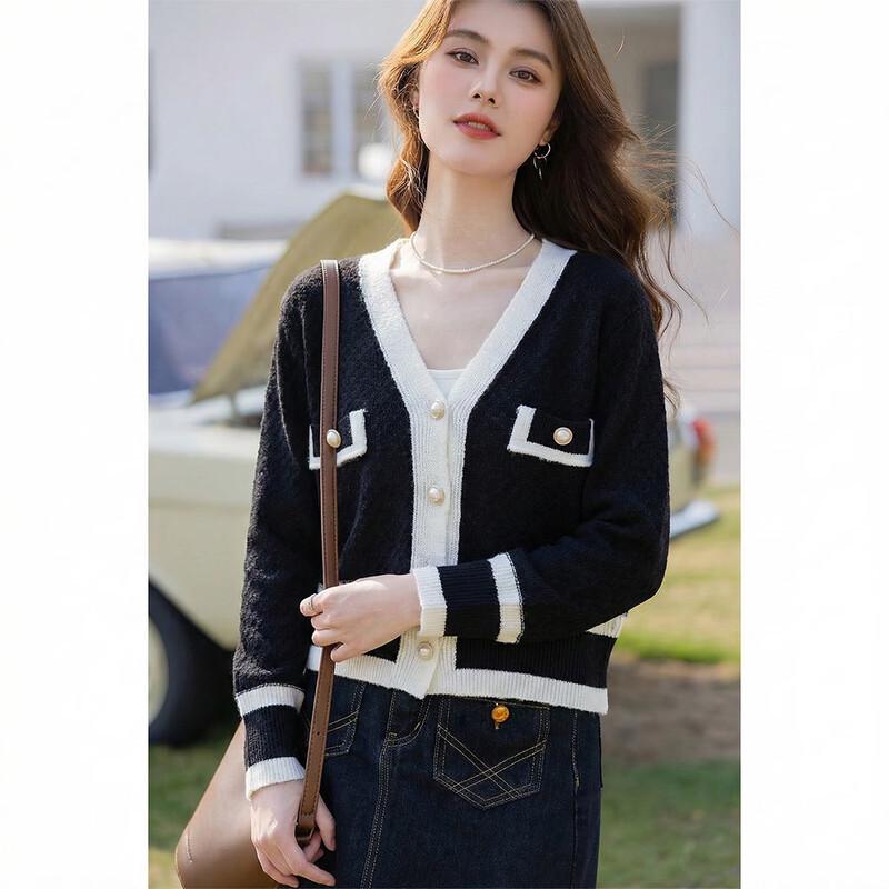 MOKANA Women's Little Fragrance Style Short Knit Cardigan