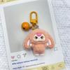 Plastic Bunny Keychain With 3d Embossed Fleece Ears For Bag Decor