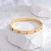 Neues Design Goldfarbe Zirkon und Kreuzmutter Nagelarmband Gold & Armreif für Frau Edelstahl Schraubschmuck