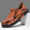 Fashion Men's Retro Loafers Vintage Leather Slip On Flats Driving Shoes Comfortable Sandals Outdoor Man Summer Shoes Moccasins