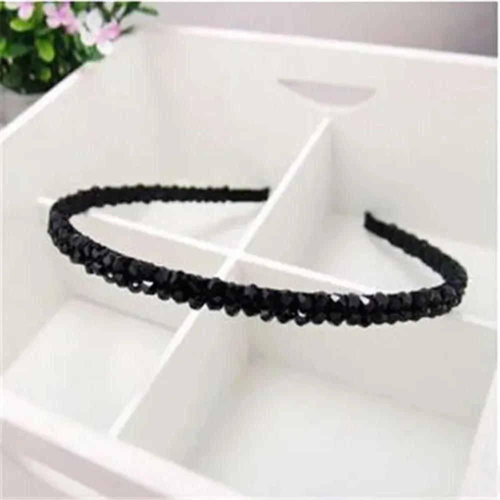 1Pc Women Fashion Hair Accessories Headbands Shinny Crystal Beaded Hair Hoop