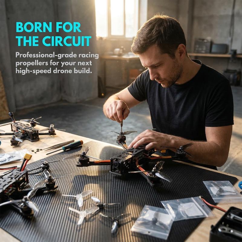 4 stk(2Cw+2Ccw) Lille Prop 1207 31Mm 3-Bladet Propel Til Rc Fpv Racing Drone Kompatibel Med Air65 Ii Hul Diameter 1Mm