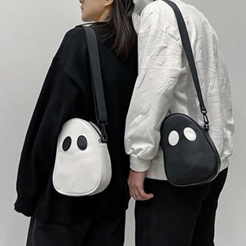 Vintage Schulter- und Unterarmtasche mit lustigem Teufelsgeist, Umhängetasche für Damen, Designer-PU-Leder, Reißverschluss, modische Geldbörsen und Handtaschen für Frauen