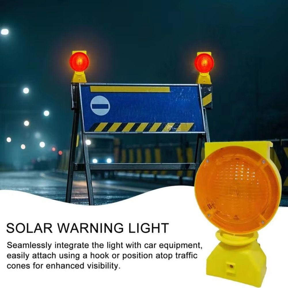 High Brightness LED LED Strobe Construction Light Solar Barricade Warning Light  Outdoor