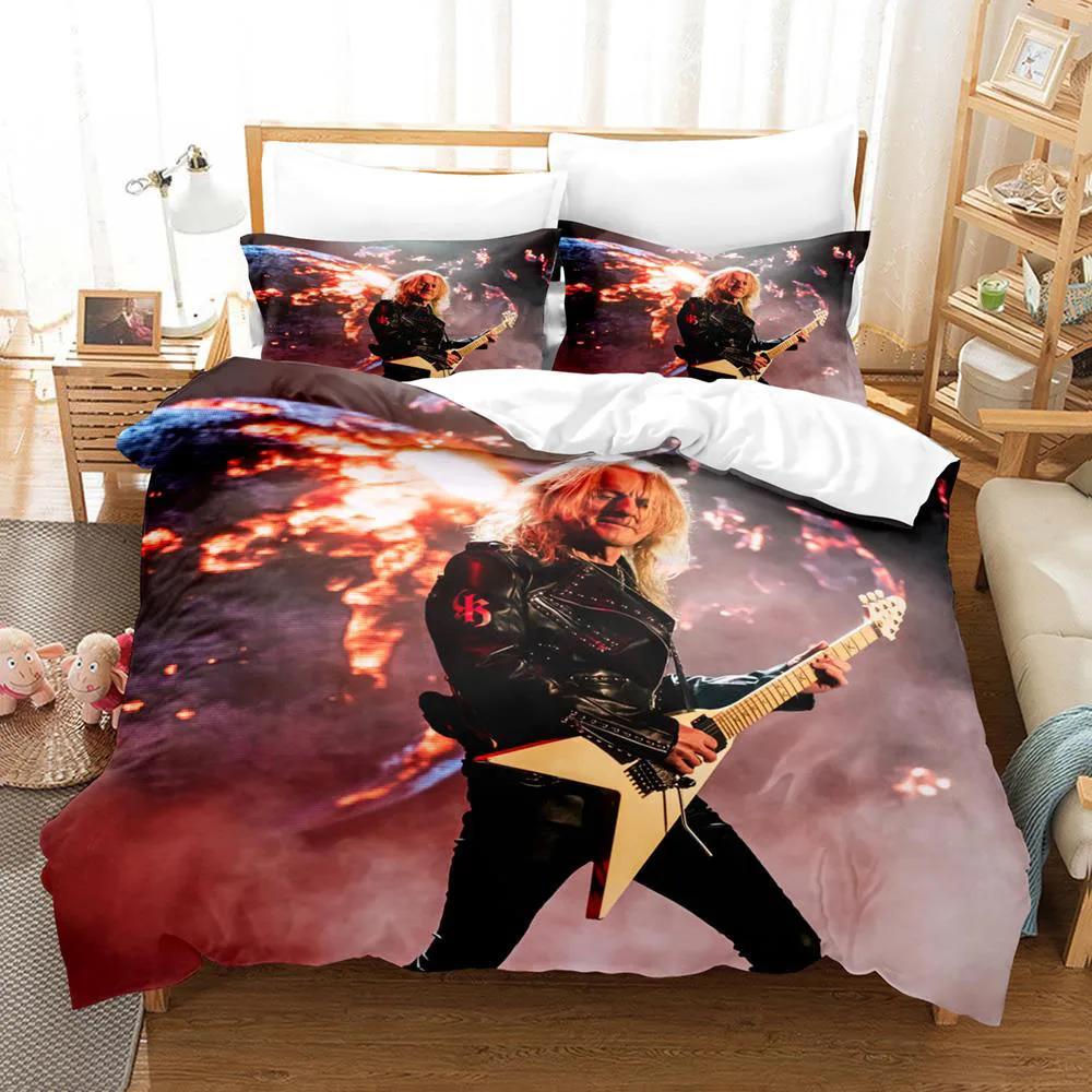 Judas Priest Bedding Set Single Double Queen King Size Hip Hop Duvet Cover Set for Boys 3D Print Bedclothes