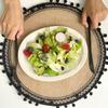 4pcs Jute Simple Tableware Mat Home Round Woven Mat Restaurant Retro Decorative Placemat