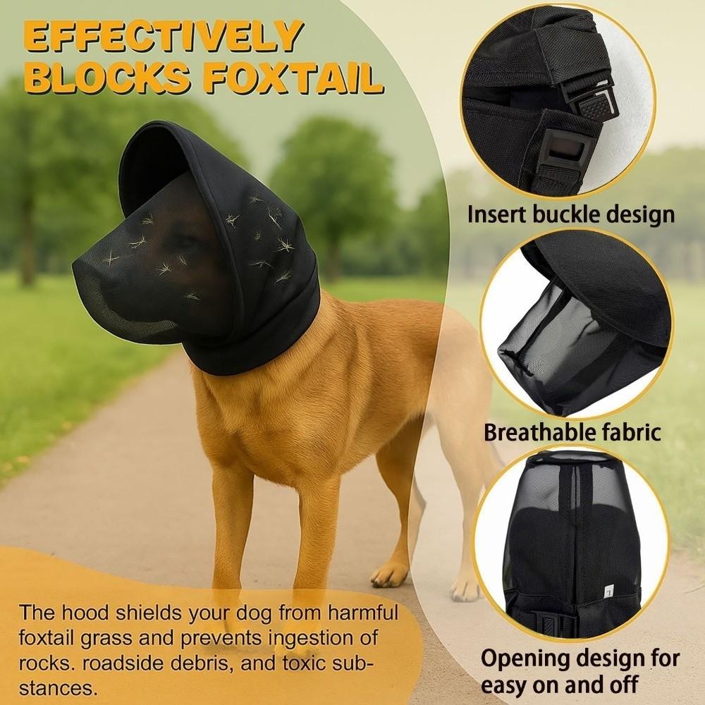 Breathable Mesh Dog Protective Mask Protective Veil Pet Head Cover Mosquito Bite Prevention