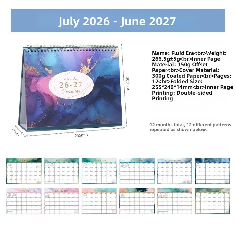 Daily Schedule Desktop Calendar Portable Standing Flip Calendar Annual Calendar  Desktop Use