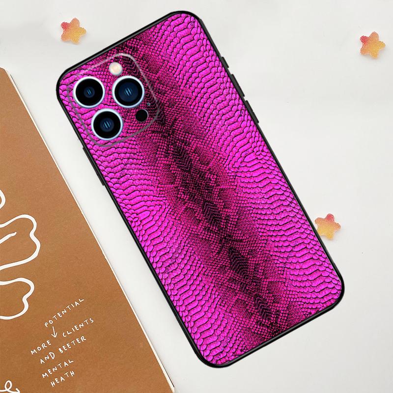Snake Skin Print Phone Case For iPhone 17 Pro Max 14 11 15 16 Pro Max 13 12 mini 16 Plus 16e 17 Air Funda
