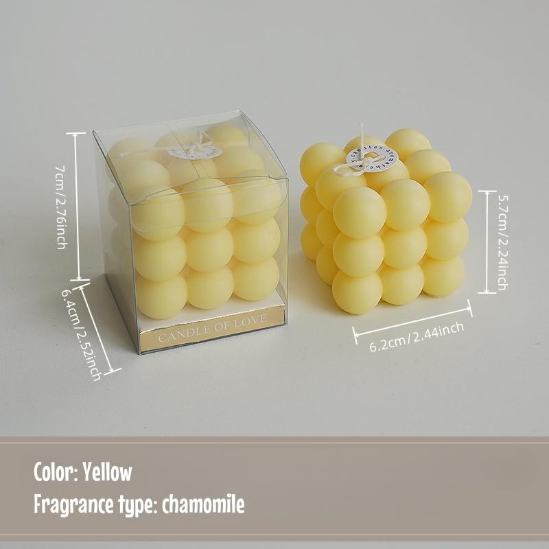 New Arrival Decorative Luxury Bubble Scented Candles with Clear Gift Box Handmade Long-lasting Holiday Easter Aesthetic