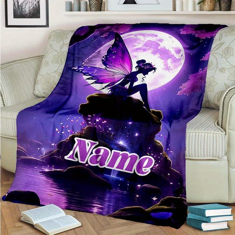 Moonlight Fairy Customize Your Name Blanket Warm Comfortable And Soft Blankets Are Suitable For Home Lunch Break Blanket Office Sofa Sofa Gift To