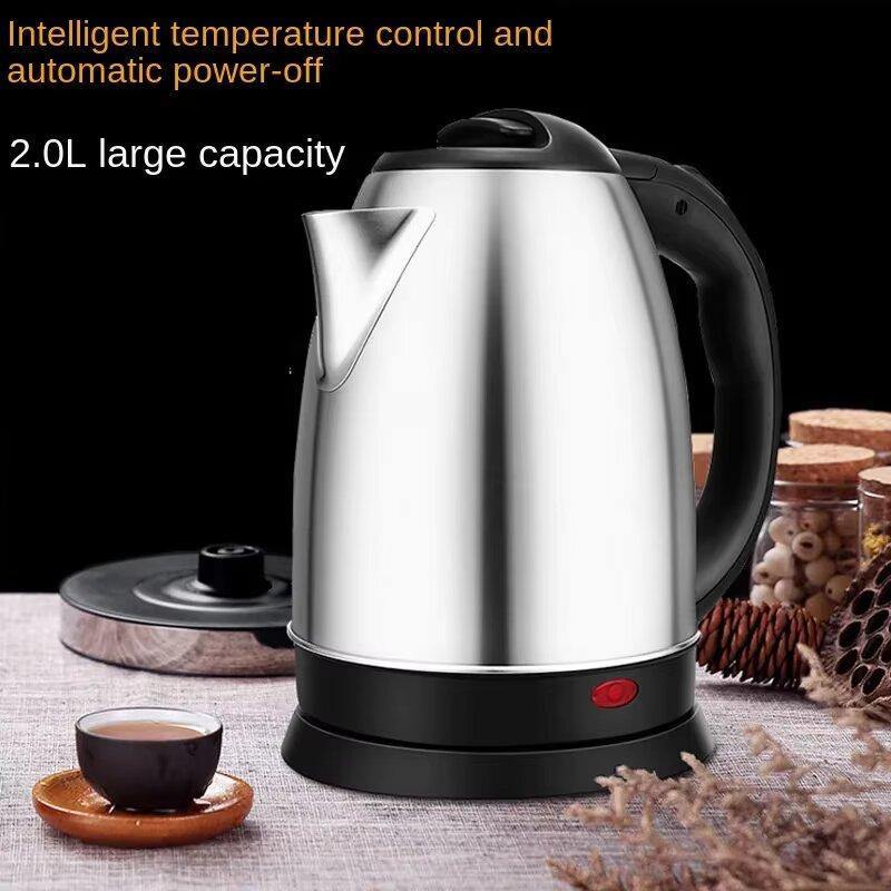 Hervidor Eléctrico 2L Hervidor de Agua Caliente Tetera Eléctrica de Acero Inoxidable Hervidor para Café Té Bebidas Calentador de Agua Eléctrico 220v/230v