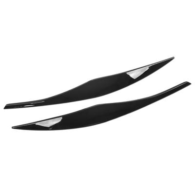 2PCs Front Headlight Eyebrow Cover Car Exterior Trim Replacement for 3 Series E90 E91 Sedan   2005‑2012