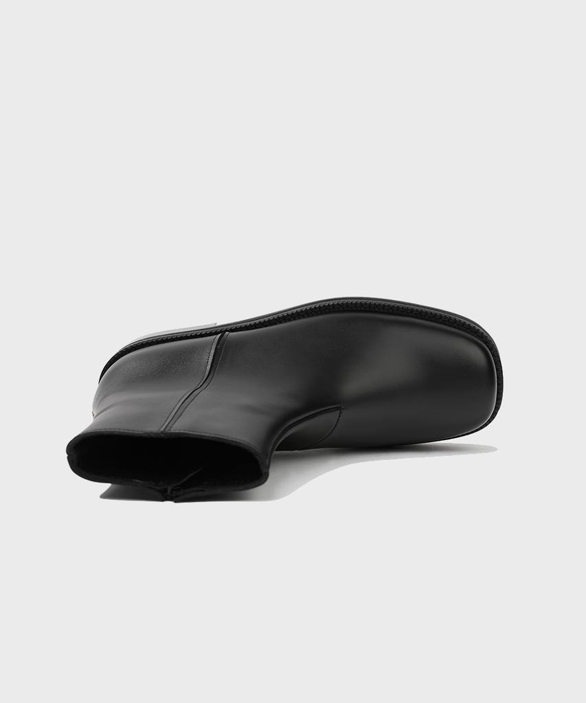 Firenze Atelier [Vibram] Nobo_Bold Shape Hidden Zip-Up Boots 3500 [Black Fg]