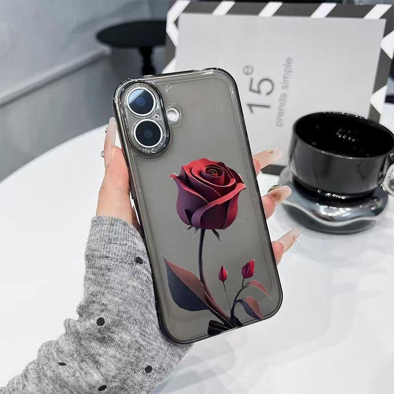 

Dark Night Rose iPhone Case: Drop-Proof, Fits iPhone 13-17, Perfect for Girls iPhone 12 Pro Max