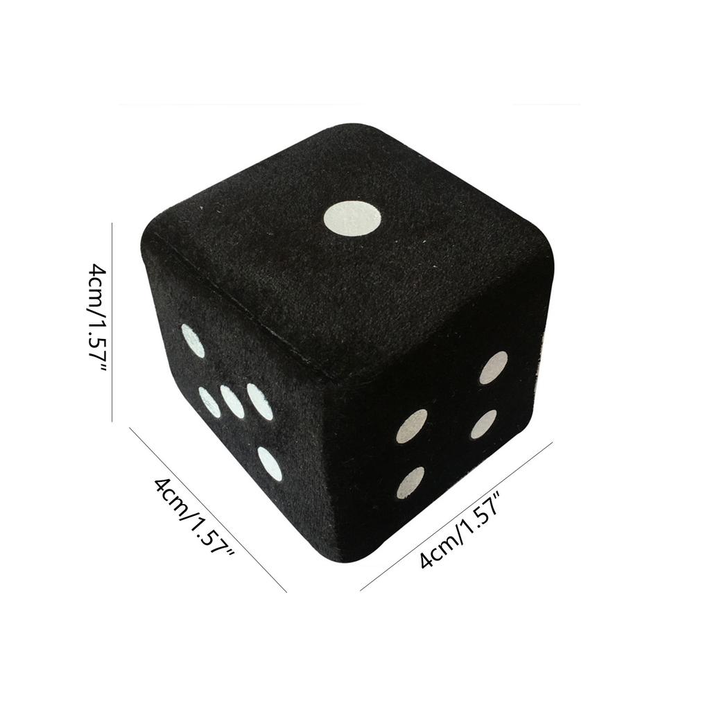 2 PCS Multicolor Plush Dices Car Hanging Pendant New Year Dice Plush Dice Model Decoration Rearview Mirrors Styling