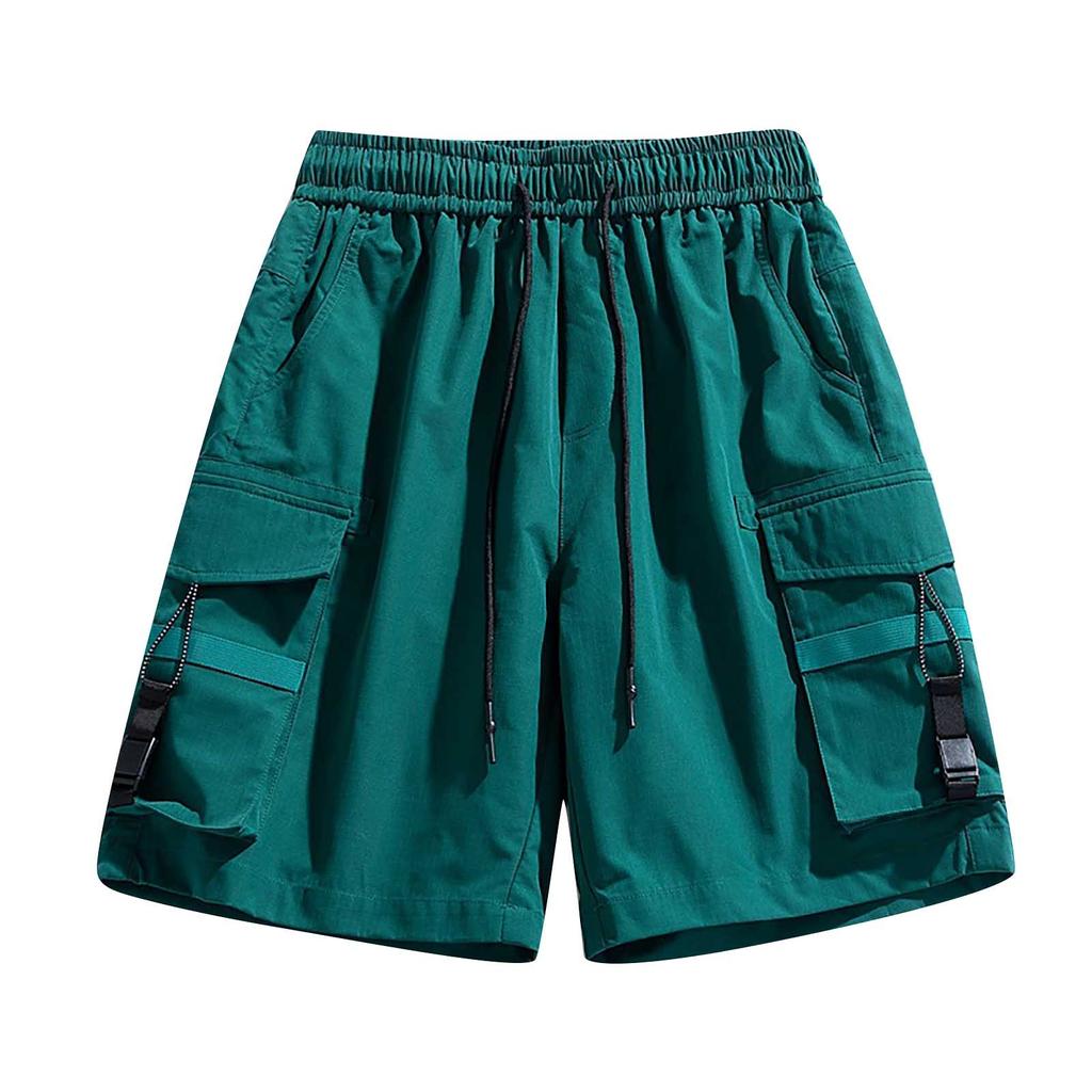 Letnie męskie spodenki kamuflażowe z nadrukiem cyfrowym, elastyczne, elastyczne, przycięte spodenki sportowe