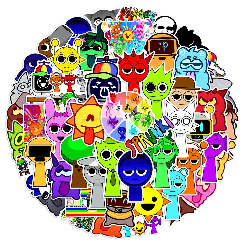 50/100PCS Stickers Funny Music Game Decals DIY Phone Luggage Laptop Skateboard Guitar Bike Car Sticker