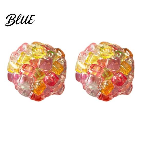 Tactile Stimulation Ball 2/3/5Pcs Bead Filled Stress Anxiety Relief Beaded Squeeze Colorful Toy Portable Travel Soft TPR Textured Sensory Fidget