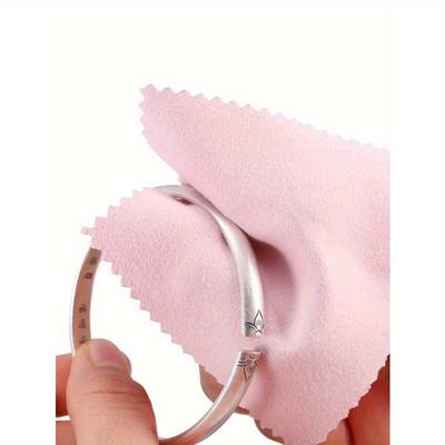 10 szt./zestaw Zamszowa ściereczka do polerowania srebra, Specjalna ściereczka do wycierania srebrnej biżuterii, Kwadratowa ściereczka do polerowania srebra, Dwustronna ściereczka do czyszczenia luster