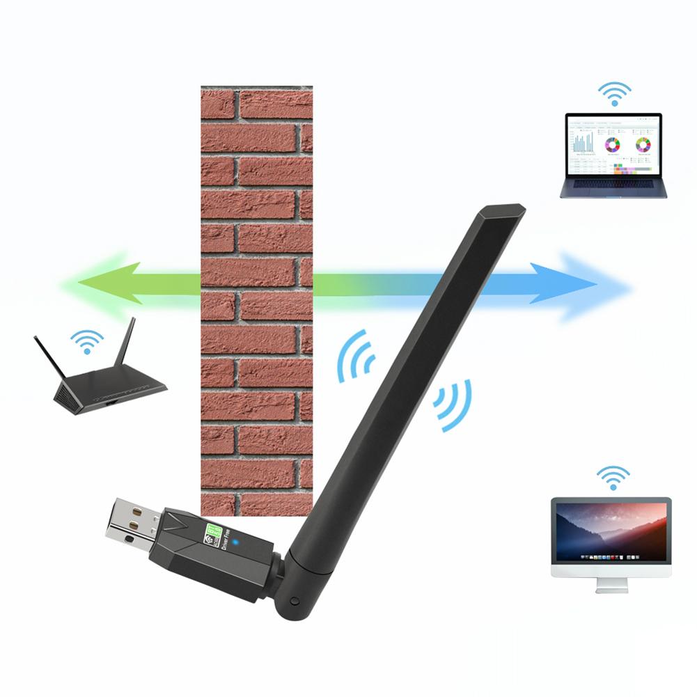 

Адаптер Wi-Fi Dongle 600 Мбіт/с 2,4 ГГц 5 ГГц Bluetooth-сумісний 5.0 802.11a/b/g/n/ac
