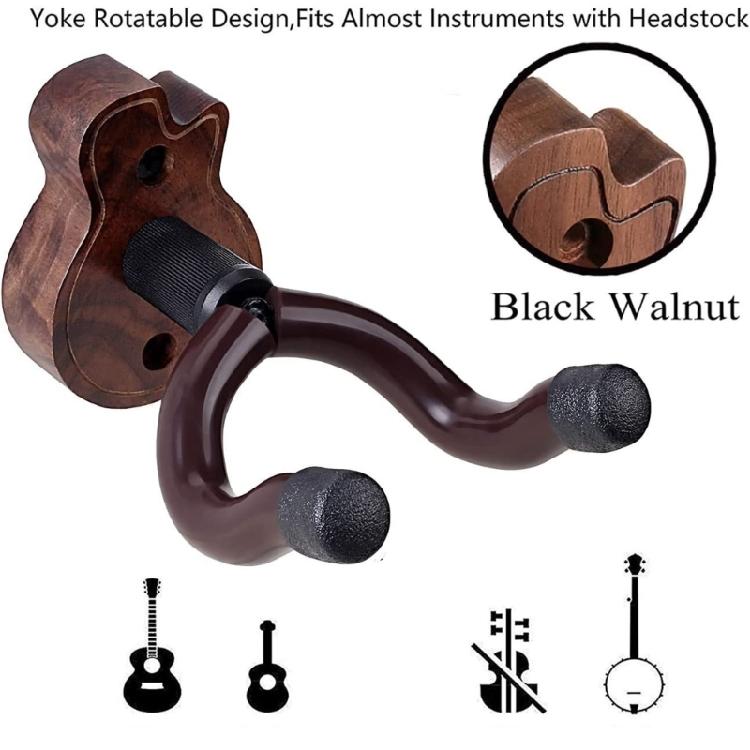 Guitar Wall Mount Hanger Guitar Hanger Wall Hook Holder Stand Display with Screws Easy To Install for Banjo,Mandolin