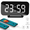 Digital Led Alarm Clock Mirror 2 Usb Charger Ports Night Light Led Clock Snooze Adjustable Brightness Clocks