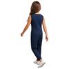 Unisex Kids Adaptive Full Body Jumpsuit Round Neck Sleeveless Solid Color Back Invisible Zipper for Special Needs Care