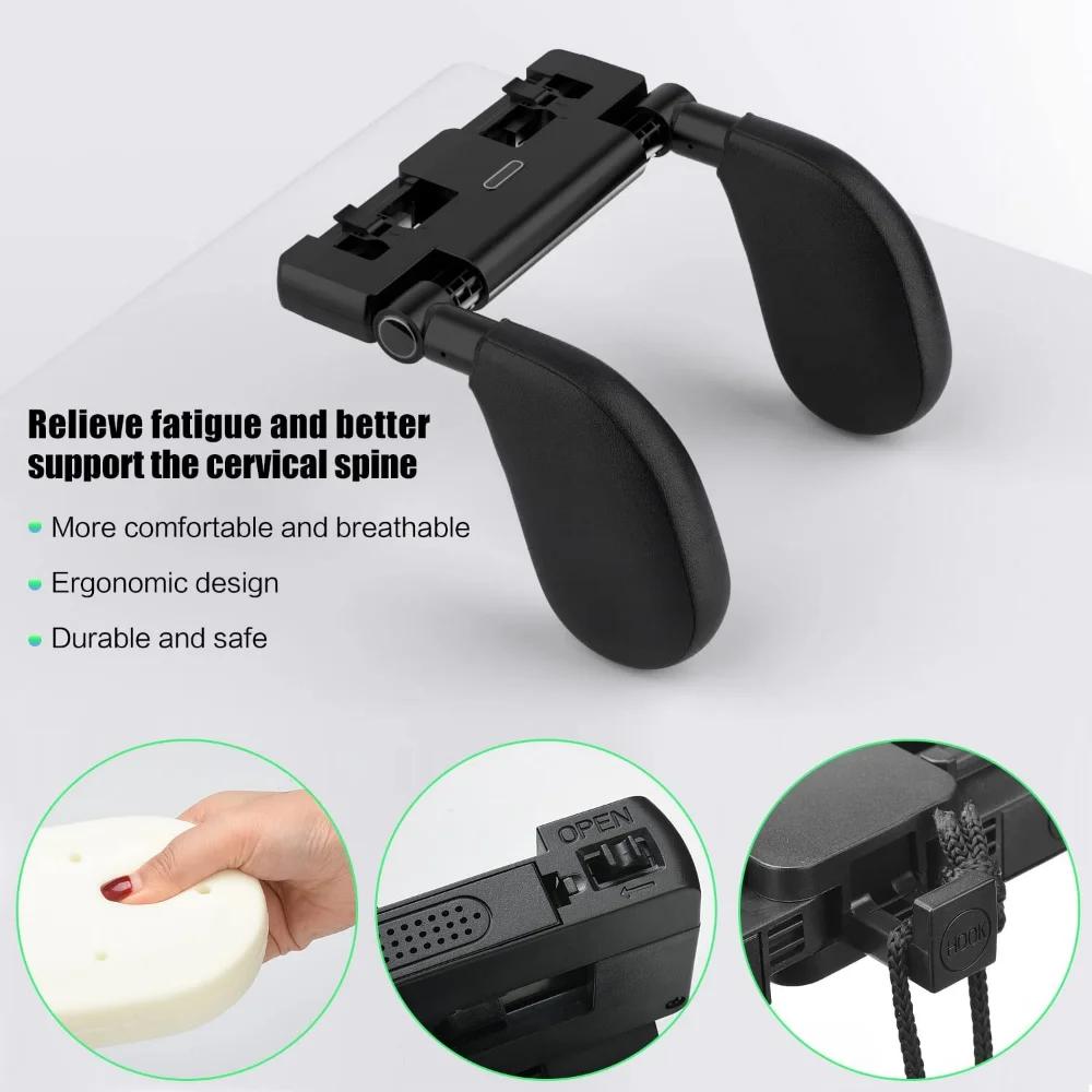 Polštář na opěrku hlavy do auta – Nastavitelný odnímatelný polštář na podporu krku a hlavy pro cestování a spaní v autosedačkách