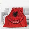 Albanien Flagge Decken Fleece Sofa Überwurfdecke Super Weiche Überwurfdecken für Zuhause Schlafzimmer Outdoor Decken Tagesdecke Steppdecke