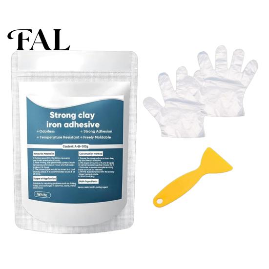 Heavy Duty Adhesive Clay 1/3 Sets High Strength Multi-Purpose Repair Clay, Strong Iron with Scraper Multi Purpose Hole Filler & Gloves, Putty 1 Set
