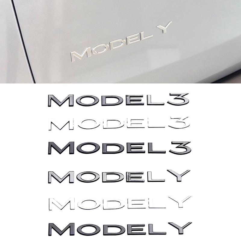 AMG1 Original 3D ABS Letters Logo For Tesla MODEL 3 Y Car Rear Tailgate Trunk Emblem Badge Decal Stickers Auto Styling Accessories