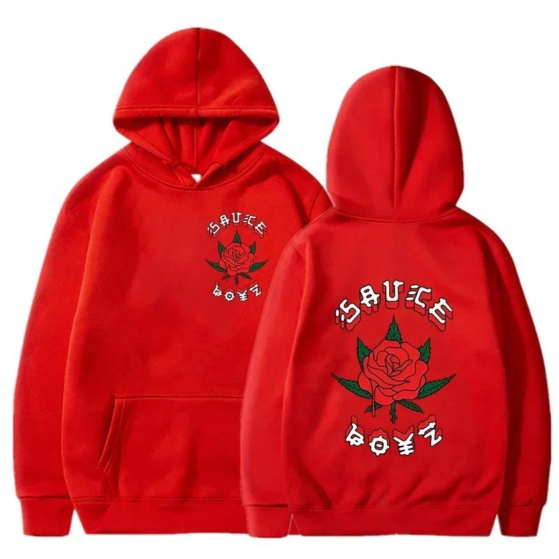 Rapper Carrion Printed Hoodie Hikikomori Pattern Hoodie Tracksuit for Men Fleece Loose Sweatshirt