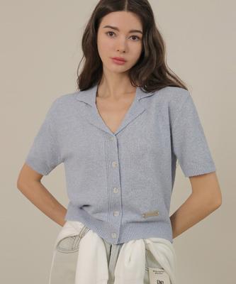 Non And Non Collar Cool Knit Cardigan_Nsca471 (Skyblue)