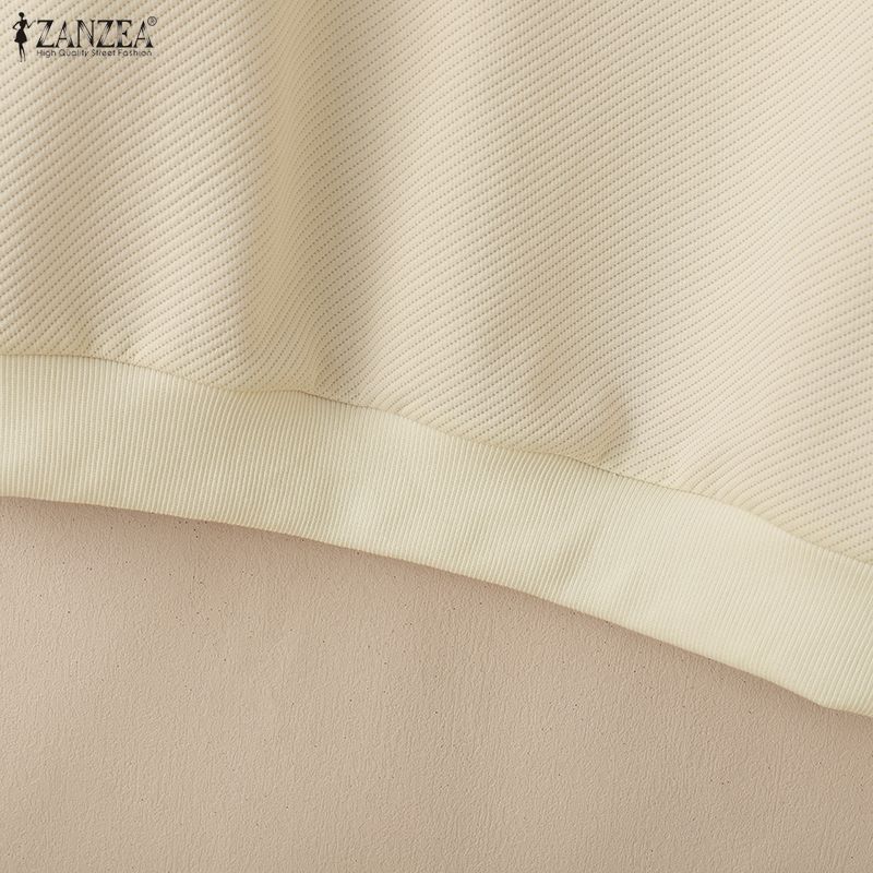 ZANZEA Women Loose Casual Long Sleeve Pullover Sweatshirts