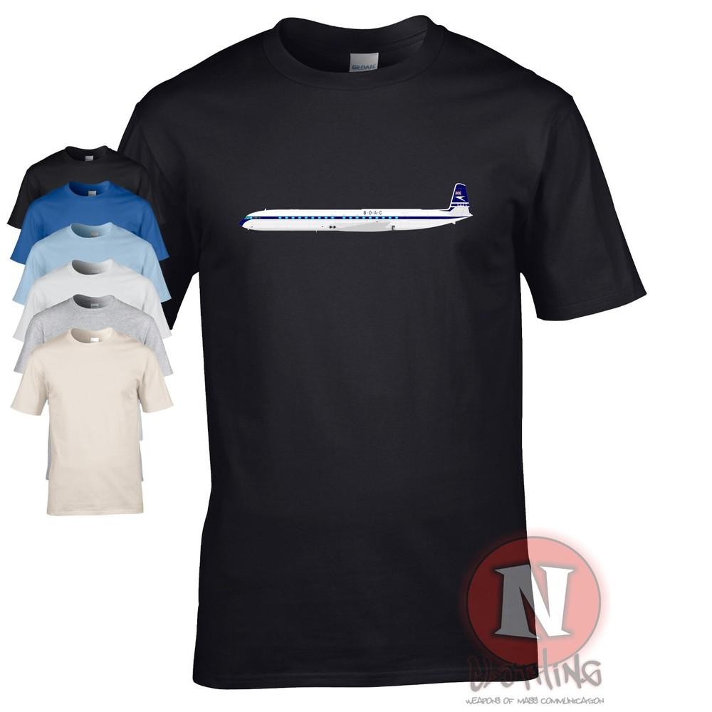 Boac De Havilland Comet Camiseta Avión Observadores Aerolínea Crew Airports