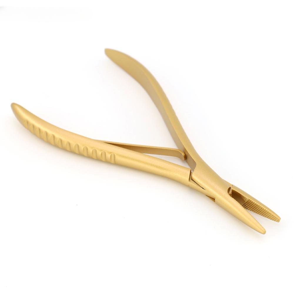 1Pcs Weft Application Pliers Flat Shape with Teeth Professional Hair Extension Beads Dreadlock Pliers Tools