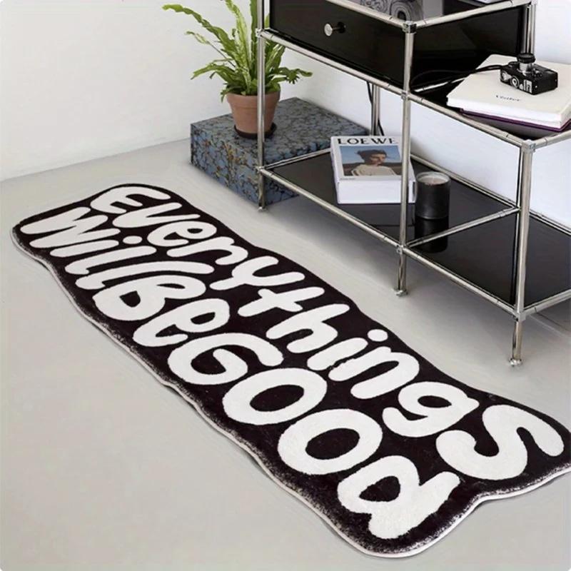 Motivational Inspirational Area Rug Soft Non-Slip Doormat Encouragement Carpet for Living Room Bedroom Home Decor